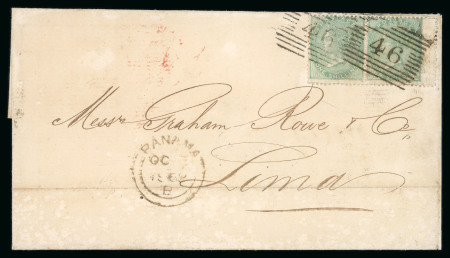 Stamp of Great Britain » Collections 1806-75 group of 8 Scottish covers, 4 each to the Caribbean and South or Central America