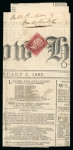 Stamp of Great Britain » Collections 1856-67 group of 5 examples of 1d reds tied Glasgow 'Roller' cancels and 4 covers with Edinburgh '131' cancels