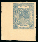 Stamp of Indian States » Barwani 1921  1/4a blue-green and 1/2a dull blue group of unused