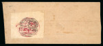 Stamp of Indian States » Bhor 1879 1/2a carmine, large margins, on reverse of native envelope cancelled by intaglio cance