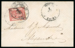Stamp of Egypt » 1867-69 Penasson » Issued Stamps 1pi Rose-red, on 1869 (1.10) small neat envelope from