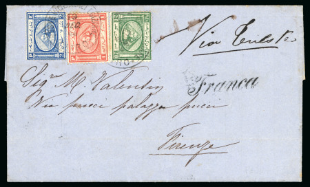 Stamp of Egypt » 1867-69 Penasson » Issued Stamps 2p1 Bright blue, 1pi rose-red and 20pa deep blue-green,