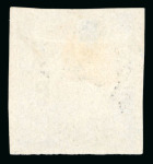 Stamp of Egypt » 1866 First Issue » Issued Stamps 20pa blue, imperforate proof, showing damaged Arabic overprint from pos. 141