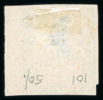 Stamp of Indian States » Bhopal 1884 1/4a blue-green on laid paper imperf. group