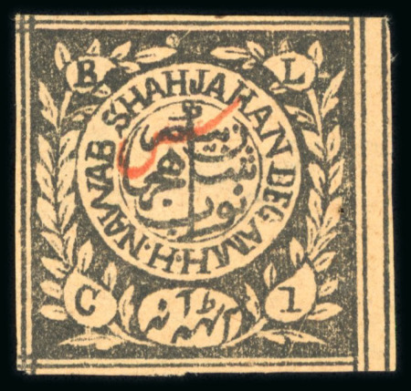 Stamp of Indian States » Bhopal 1903 Begam Initialled issue, unused and used examples