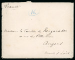 Stamp of British P.O. in Siam (Bangkok) » Covers 1883 Envelopes from the Count de Kergaradec at French