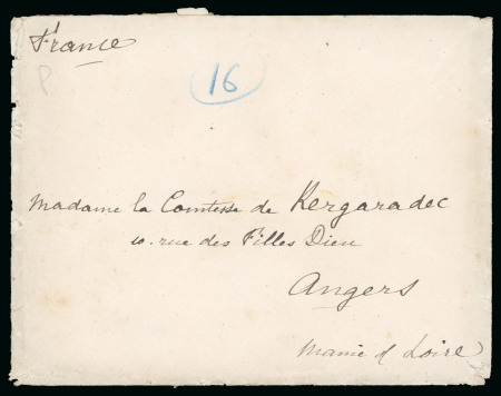 Stamp of British P.O. in Siam (Bangkok) » Covers 1883 Envelopes from the Count de Kergaradec at French