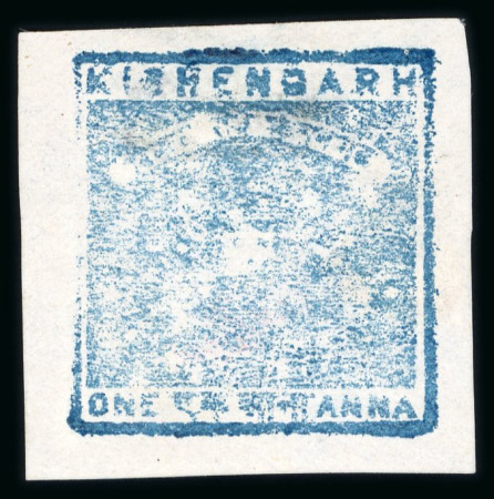 Stamp of Indian States » Kishengarh 1900 1a blue, imperforate on thin white wove paper, unused