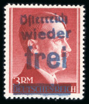 Stamp of Austria » Local Issues 1945, DORFSTETTEN complete set of 23 mint n.h.