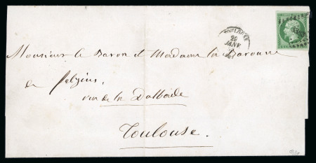 Stamp of France » Empire 1853-1862 1858 France Empire Lettre 5C Toulouse par Toulouse