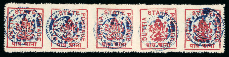 Stamp of Indian States » Duttia 1911 1/4a carmine, unused, imperf. between horizontal