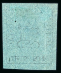 Stamp of Indian States » Duttia 1897 1/2a black on green unused, 2a black on yellow with four unused singles and 4a black on rose unused strip of four and single