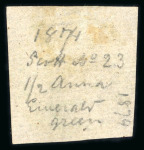 Stamp of Indian States » Jammu & Kashmir 1874-76 Special Printing 4a emerald-green group of three unused