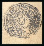 Stamp of Indian States » Jammu & Kashmir 1877-78 European Laid Paper group incl. 4a red, 1/2a black (8 + pair), 1a slate-blue (4) and 9 examples of reprints/forgeries,