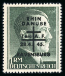 Stamp of France » Libération Ravensburg : référencé Mayer, 1 Mark **,  tirage 200