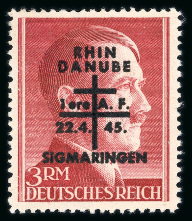 Stamp of France » Libération Sigmaringen : référencé Mayer, 3 Mark **,  tirage 50