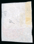 Stamp of Indian States » Jammu & Kashmir 1867 1/2a black on native paper, tied to small piece by circular seal in red