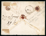 Stamp of Indian States » Jammu & Kashmir 1867-77 2a buff group incl. unused (6, mixed condition), and a single on attractive India combination cover