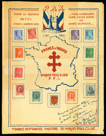 Stamp of France » Libération Sylvanes les Bains (Aveyron) : Mayer n° 39 superbe