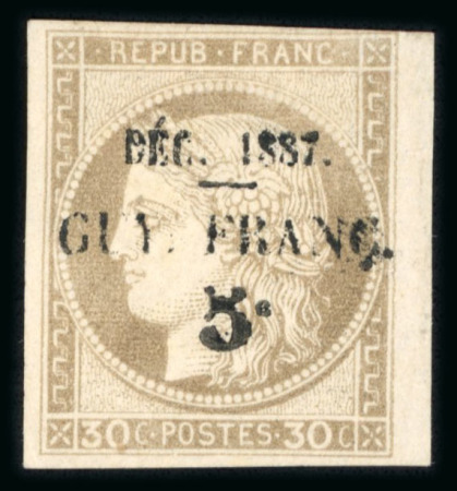 Stamp of Large Lots and Collections French Colonies - French Guiana: 1887-1933 including 1887 surcharges on 2c, 30c and 35c,...