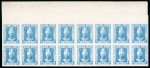 Stamp of Indian States » Kalsia Kalsia State: Revenue 1a turquoise, top marginal proof