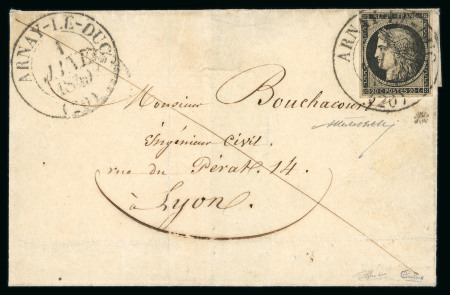 Stamp of France » Type Cérès de 1849-1850 1849, Lettre de Arnay-le-Duc (Cote d’Or) pour Lyon