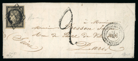 Stamp of France » Type Cérès de 1849-1850 1849, Lettre du Quartier Général du Corps Expéditionnaire d’Italie pour Paris