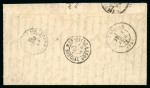 Stamp of France » Guerre de 1870-1871 1870, Ballon monté adressé en poste restante à Yokohama (Japon)