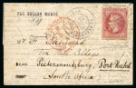 Stamp of France » Guerre de 1870-1871 1870, Ballon monté le Délivrance pour Port Natal par Pietermaritzburg