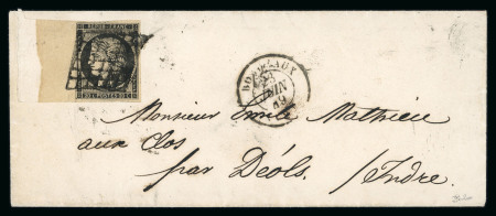 Stamp of France » Type Cérès de 1849-1850 1849, Lettre de Bordeaux (Gironde) pour Deols (Indre), affranchissement
