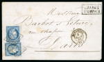Stamp of France » Type Cérès de 1849-1850 1851, Lettre de Bordeaux (Gironde) pour Paris