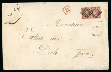 Stamp of France » Type Cérès de 1849-1850 1849, Lettre recommandée de Angers (Maine et Loire)