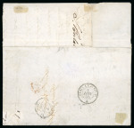 Stamp of France » Empire 1853-1862 1855, lettre de Kamiesch (Crimée) pour New York, affranchissement à 2F30