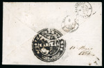 Stamp of France » Empire 1853-1862 1860, Lettre de Paris pour Karikal (Inde), affranchissement à 60c réalisé avec Napoléon 20c bleu YT n° 14
