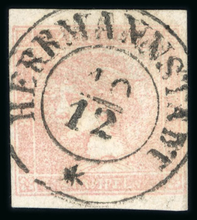 Stamp of Romania » Former Austrian Territory 1851 Newspaper stamp 30kr rose Merkur, extremely fine gem with unusually strong colour