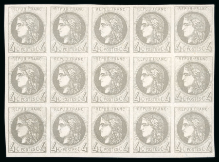 Stamp of France » Emission de Bordeaux 1870 1870, Cérès émission de Bordeaux 4c gris Y&T n° 41B,