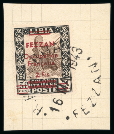 Stamp of Colonies françaises » Fezzan 1943 - Y&T n° 1/7 oblitérés, n°2x2, + PA n°1/2 oblitérés