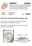 Stamp of Austria » Newspaper Stamp 1861 1861 1,05kr, zwei Exemplare, eines in Hellgrau und das andere in bräunlichem Lila