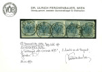 Stamp of Romania » Former Austrian Territory 9kr spectacular and rare multiple franking of 5 singles on piece
