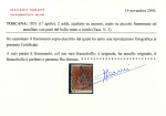 Stamp of Italian States » Tuscany 1851 2s scarlet on small letter-piece, with good to large margins