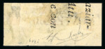 Stamp of Italian States » Papal States 1852 1/2b, vertical pair on letter-piece, struck by MONTERUBBIANO