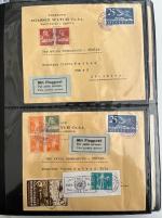 Stamp of Switzerland / Schweiz » Flugpost » Flugbriefe Album mit vielen Briefen, davon meist Flugpost mit etlichen besseren Frankaturen