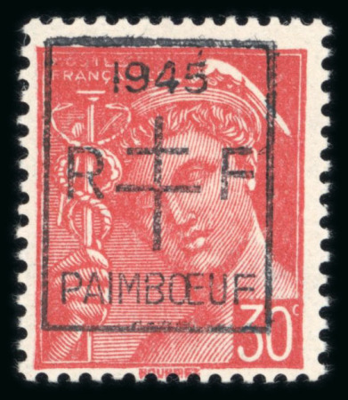 Stamp of France » Libération Paimboeuf (Loire Atlantique): type Mercure, Mayer n°1M/4M**,