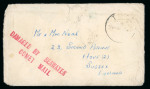 Stamp of Malaysia » Malaysian States » Negri Sembilan 1954 B.O.A.C. crash cover Malaysia Great Britain Italy