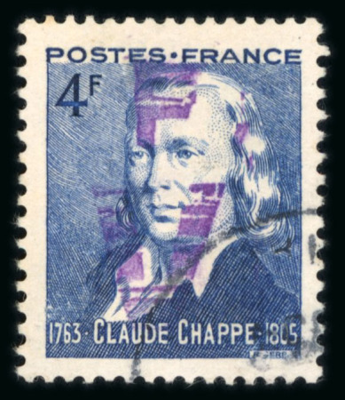 Stamp of France » Libération Fougères (Ille et Vilaine): 1944 4f Claude Chappe,