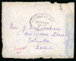 Stamp of Thematics » Crash & Wreck Mail 1917 wreck cover Great Britain India  SS MONGOLIA