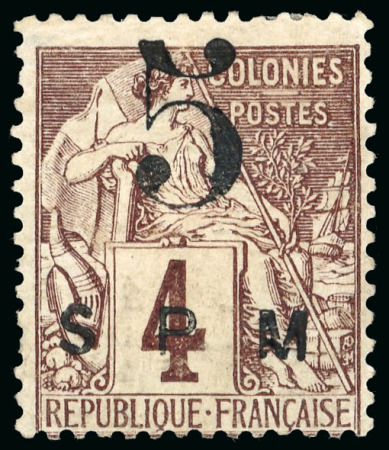 Stamp of Large Lots and Collections French Colonies - St. Pierre et Miquelon: 1885-1938 with an impressive group of early issues