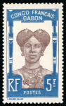 Stamp of Large Lots and Collections French Colonies - Gabon: 1886-1932 including 1889 15 on 5c (signed) and 25 on 20c,...