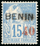 Stamp of Colonies françaises » Dahomey French Colonies - Dahomey: Benin including 1892 o/pt 4c to 1f...
