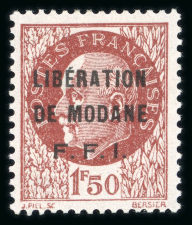Stamp of France » Libération Modane (Savoie): type Pétain, Mayer n°1 **, tirage
